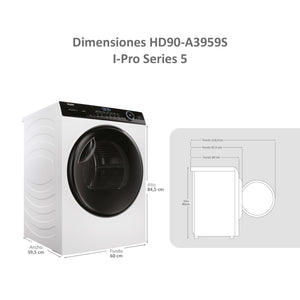 Haier hd90a3959_s Asciugatrice hd90-a3959-s Classe a+++ 9 kg Boma di Calor