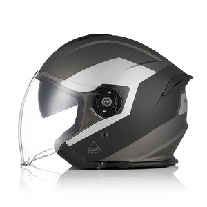ORIGINE Casco Jet Moto 3/4 Aperto con Doppia Visiera Adatto per Scooter Omologato ECE