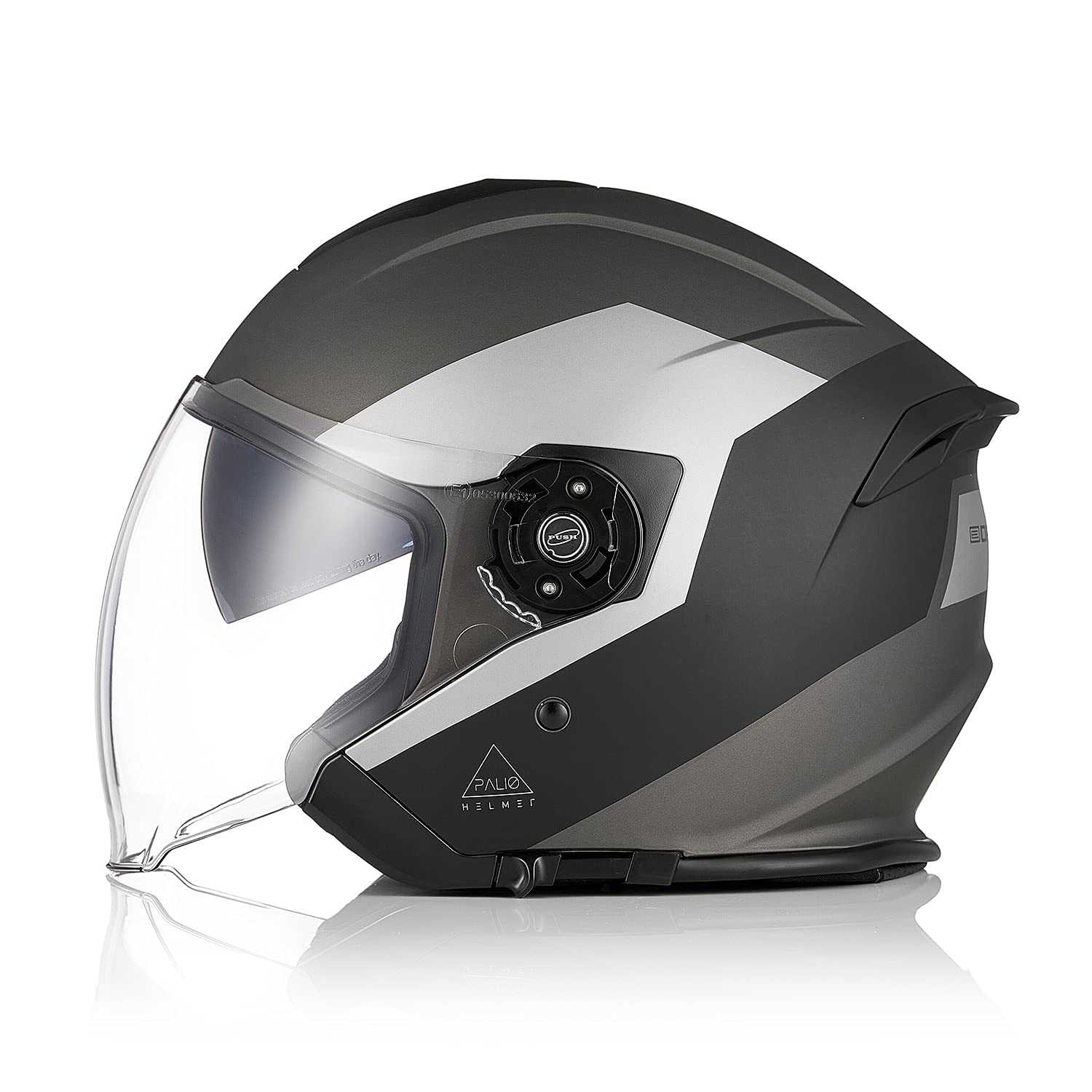 ORIGINE Casco Jet Moto 3/4 Aperto con Doppia Visiera Adatto per Scooter Omologato ECE