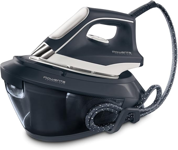 Rowenta VR8220 Powersteam Ferro da Stiro con Generatore di Vapore, Pressione Fino a 6.5 Bar, 2200W, 1.5 Litri, con Piastra in Acciaio Inox, Modalità Eco