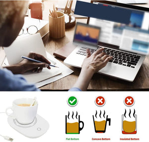 TUKNON Scalda Tazza USB,Scalda Tazza,Scaldatazze da Caffè,Scalda Bevande,Sottobicchiere Elettrico,Ldeale per la Stagione Invernale, per caffè,Latte,tè,Acqua,Regalo di Natale,Regalo di Capodanno