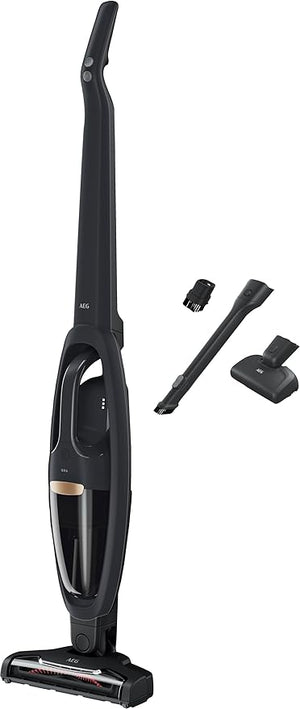 AEG QX6-1-45AN Cordless Vacuum Cleaner, Bagless, Quiet, Handheld Vacuum Cleaner Battery, 45 Minutes Running Time, Lightweight, Hard Floor, 2-in-1, Pet Hair, Dog, Cat, Carpet, Car, Grey