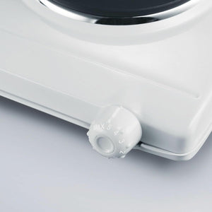SEVERIN DK 1042 Fornello elettrico a due fuochi, Ø 18 cm x 1.500 W + Ø 15 cm x 1.000 W, Fondelli in ghisa indeformabili, Controllo in continuo della temp. con 2 termostati