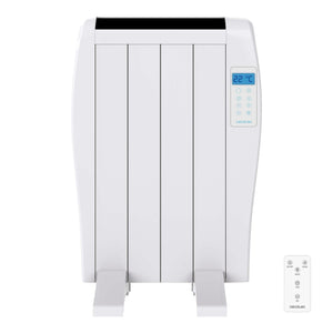 Cecotec Emettitore Termico ReadyWarm 2500 Thermal Black. 12 Elementi e 1800 W, Display LCD, Telecomando a distanza, timer, selezione della temperatura, copertura di 25 m² (12 Moduli, Bianco)