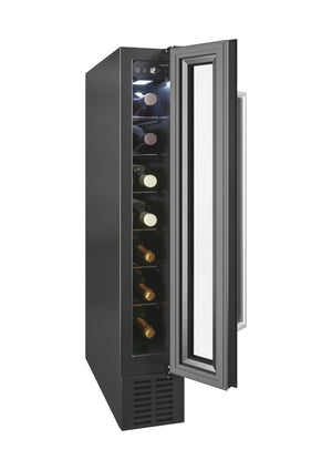Cantinetta vino integrabile, compressore antivibrazioni, luce LED interna, 39 dBA, nero
