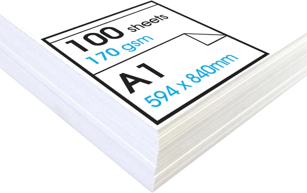 Artway Studio - A1 Carta in cartuccia per disegno - Ideale per applicazioni artistiche a secco - 170gsm - A1 (100 fogli)