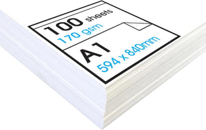 Artway Studio - A1 Carta in cartuccia per disegno - Ideale per applicazioni artistiche a secco - 170gsm - A1 (100 fogli)