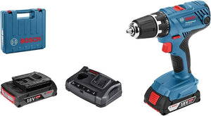 Bosch Professional Trapano avvitatore a batteria 18 V GSR 18 V-21 (max. coppia: 55 Nm, incl. 2 batterie da 2,0 Ah, caricatore GAL 18 V-20, custodia a L-case)
