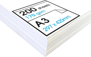 Artway Studio - A3 Carta in cartuccia per disegno - Ideale per applicazioni artistiche a secco - 170gsm - A3 (200 fogli)