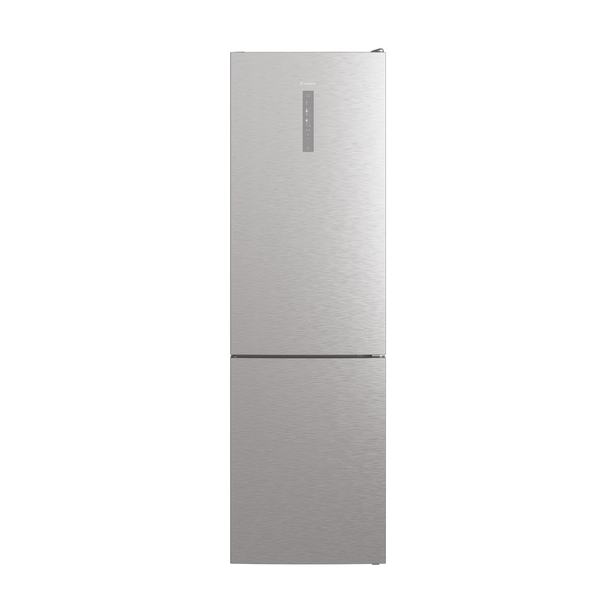 Candy Frigorifero Combinato, 409L, 66.7P x 59.5L x 205A cm, No Frost, Classe E, Inox, Wi-Fi, Display LCD, Installazione Standard
