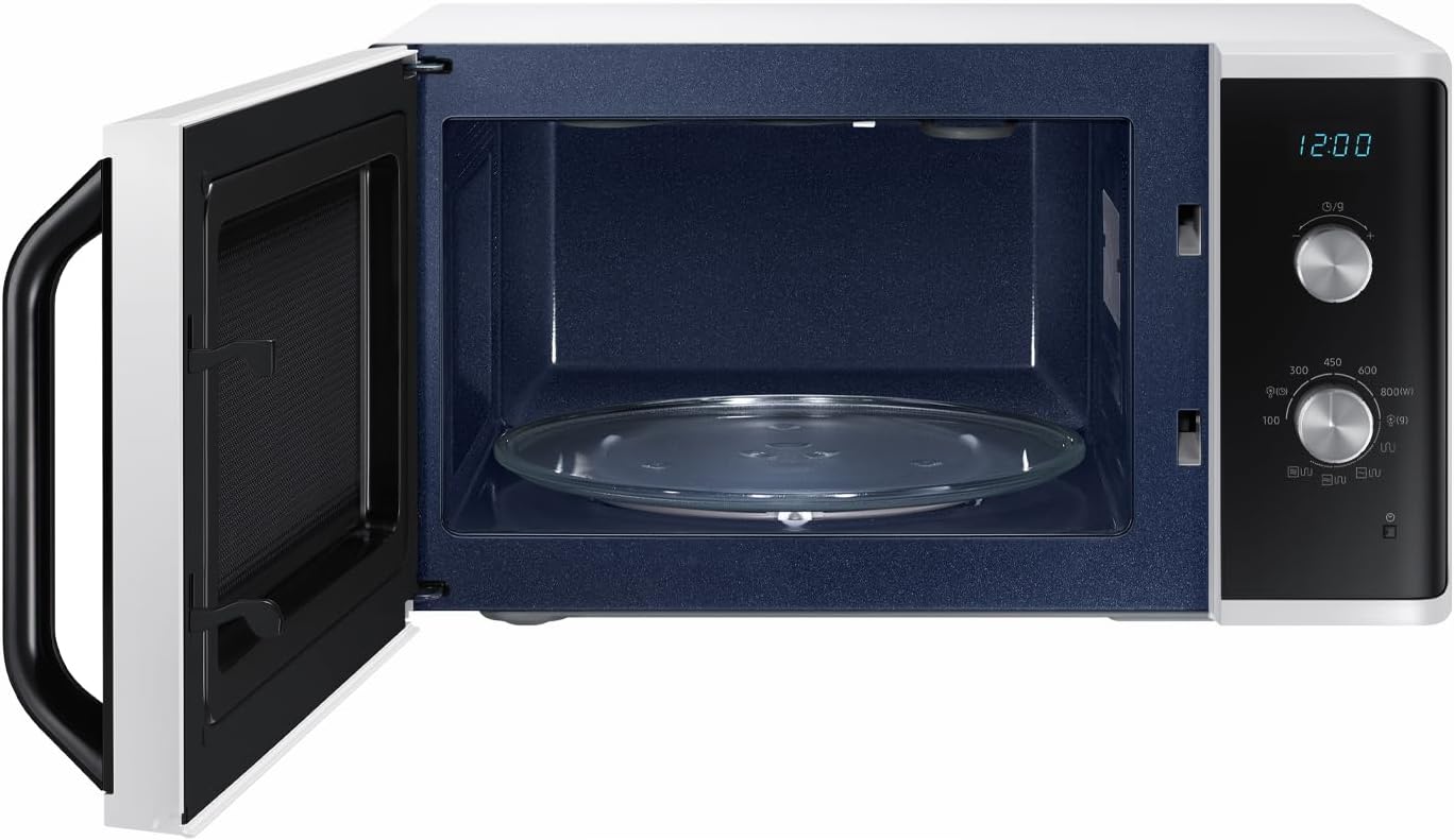 Samsung Forno a Microonde Grill, a libera installazione, Dual Dial MG23K3614AW/ET, Cottura Croccante, AutoDefrost, Microonde + Grill 800 W + 1100 W, 23 L, 49l x 27,5h x 39p cm, Bianco