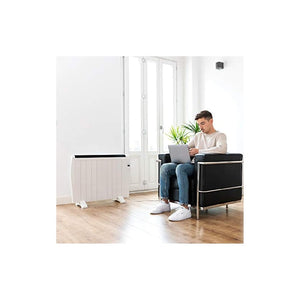 Cecotec Emettitore Termico ReadyWarm 2500 Thermal Black. 12 Elementi e 1800 W, Display LCD, Telecomando a distanza, timer, selezione della temperatura, copertura di 25 m² (12 Moduli, Bianco)