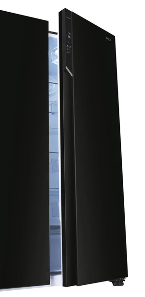 CANDY CHSBSO-6174B, Frigorifero Side by Side, Larghezza 90cm, Capacità 518L, Inverter, Total No Frost, Cassetti Verdoli, Controllo esterno digitale, Illuminazione a LED, Gambe regolabili, Ruote, 39DB,