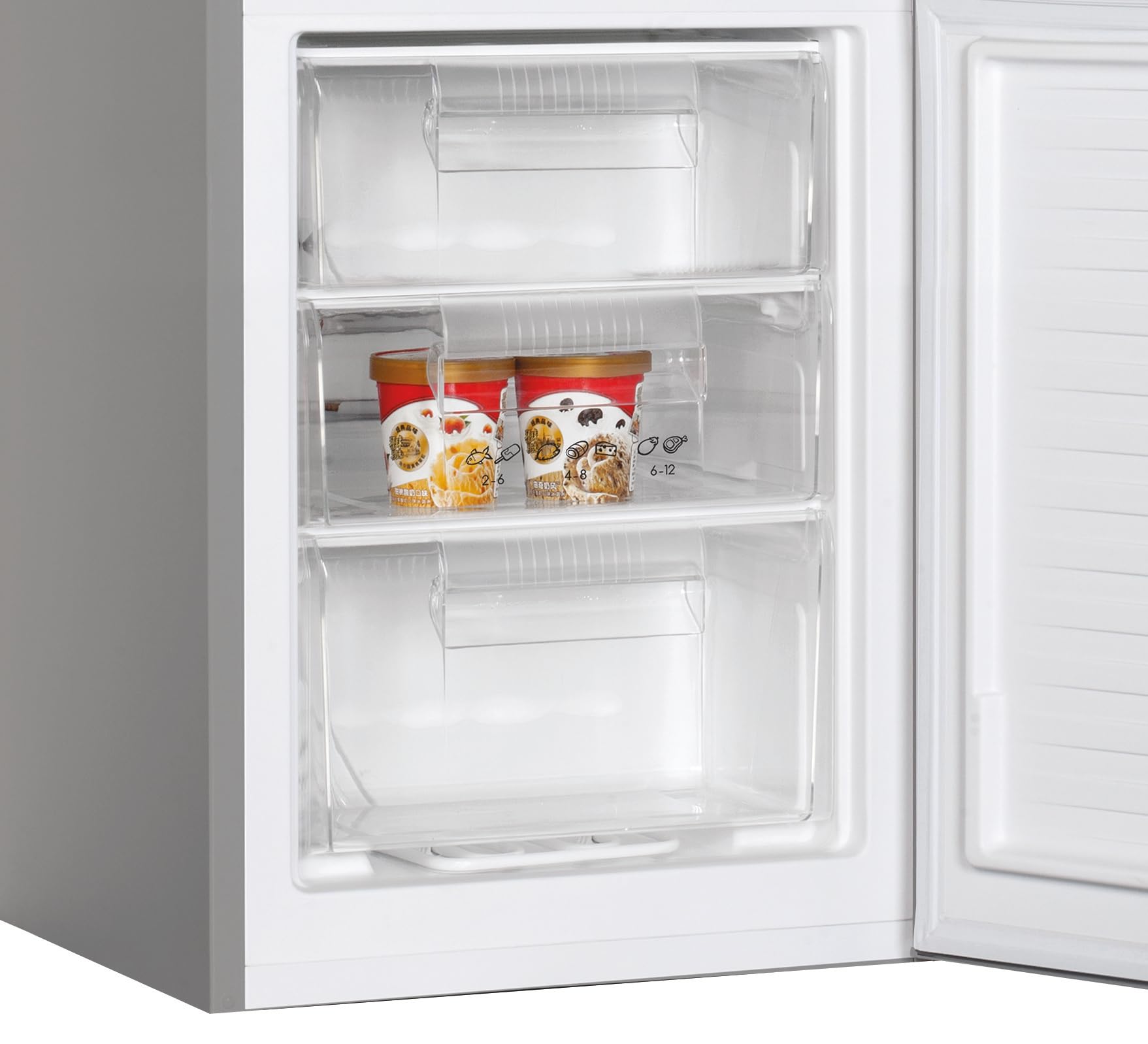 Candy CCG1S 518EX Frigorifero Combi, Larghezza 55 cm, Altezza 1,80 m, Capacità 252 L, Cassetto Verdolino, Controllo meccanico della temperatura, Illuminazione a LED, Porta Reversibile, 41 DB, Inox
