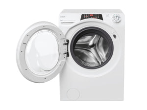 Candy RapidO RO 1284DWMT/1-S Lavatrice 8 KG, 1200 RPM, Schermo Smart Text, Pannello Smart Touch, Wi-Fi, Snap & Wash, 16 cicli, 9 rapidi, motore inverter, funzione vapore, avvio ritardato 24H, 74 DB,