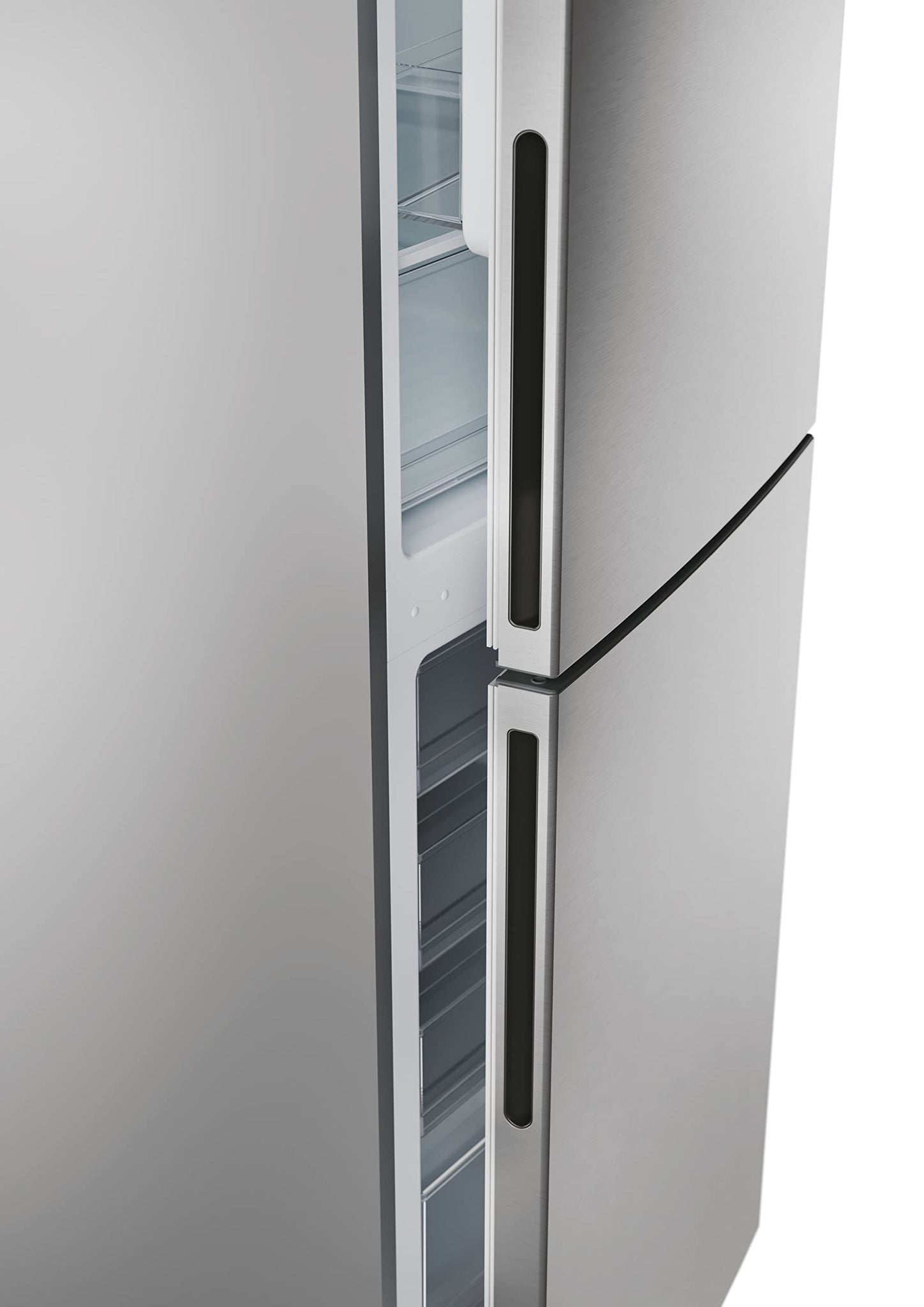 Candy CCT3L517ES, Frigorifero Combi, 55 cm, Altezza 1,77 m, 260 l, Low Frost, Funzione SuperCool, Cassetto Verdure, Controllo elettronico interno, LED, Porte Reversibili, 39 dB, Silver