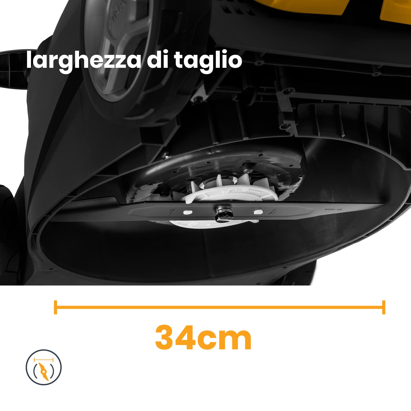 Stiga Tagliaerba a Batteria Collector 136e Kit, Per Giardini Fino a 250 m², Larghezza Taglio 34 cm, Batteria ePower da 20 V (2 x 2 Ah), 550 W, 2 Batterie e Caricatore Inclusi, giallo
