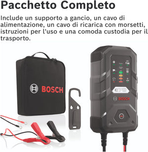 Bosch Automotive C7 Caricabatterie Intelligente E Automatico 12V-24V / 7A, Per Batterie Al Piombo-Acido, Auto E Veicoli Commerciali Leggeri