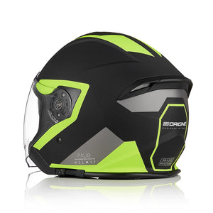 ORIGINE Casco Jet Moto 3/4 Aperto con Doppia Visiera Adatto per Scooter Omologato ECE