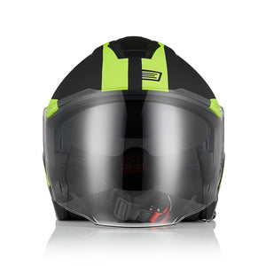 ORIGINE Casco Jet Moto 3/4 Aperto con Doppia Visiera Adatto per Scooter Omologato ECE