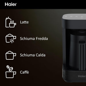 Haier Multi Beverage I-Master Serie 5, programmi multipli per caffè, cioccolata calda, tè e infusi [Nero]