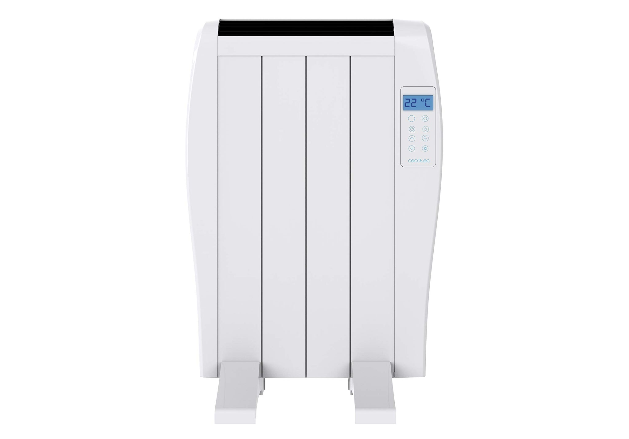 Cecotec Emettitore Termico ReadyWarm 2500 Thermal Black. 12 Elementi e 1800 W, Display LCD, Telecomando a distanza, timer, selezione della temperatura, copertura di 25 m² (12 Moduli, Bianco)