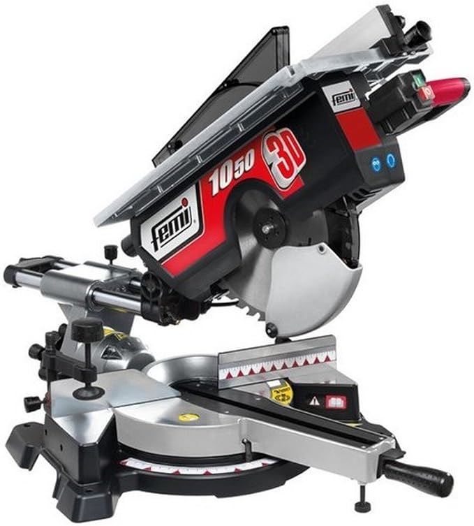 Femi 1050 3D Troncatrice per Legno, Diametro Lama 305 mm, Grigio