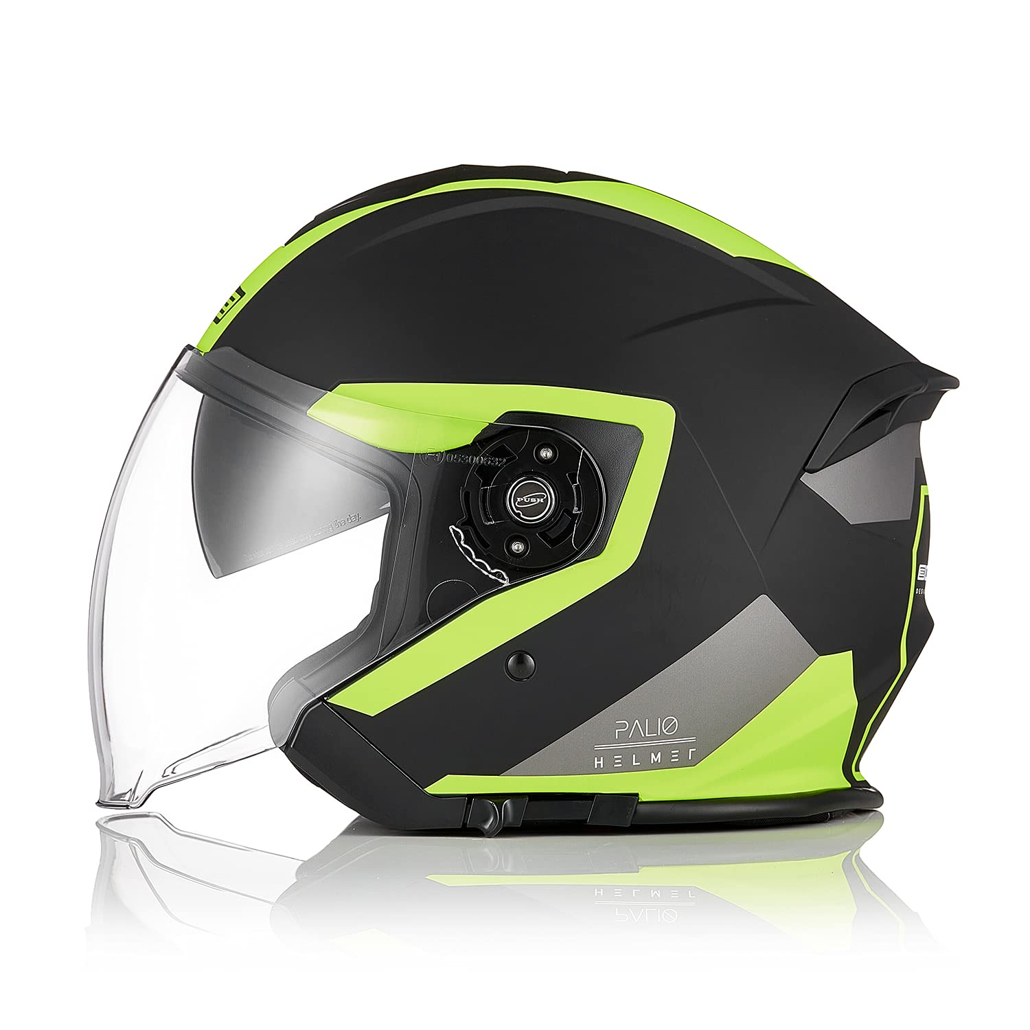 ORIGINE Casco Jet Moto 3/4 Aperto con Doppia Visiera Adatto per Scooter Omologato ECE