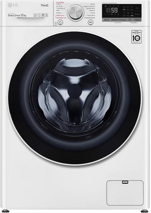 LG F4WV512S0E Lavatrice a Carica Frontale 12 Kg, Libera Installazione, 1400 Giri/min, Wi-Fi, Intelligenza Artificiale LG AI DD, Funzione Vapore, Motore Inverter Direct Drive, 60 x 85 x 61.5cm - Bianco