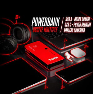 Telwin Drive Mini Avviatore Portatile e Power Bank, 1000A, Avviamento 12V