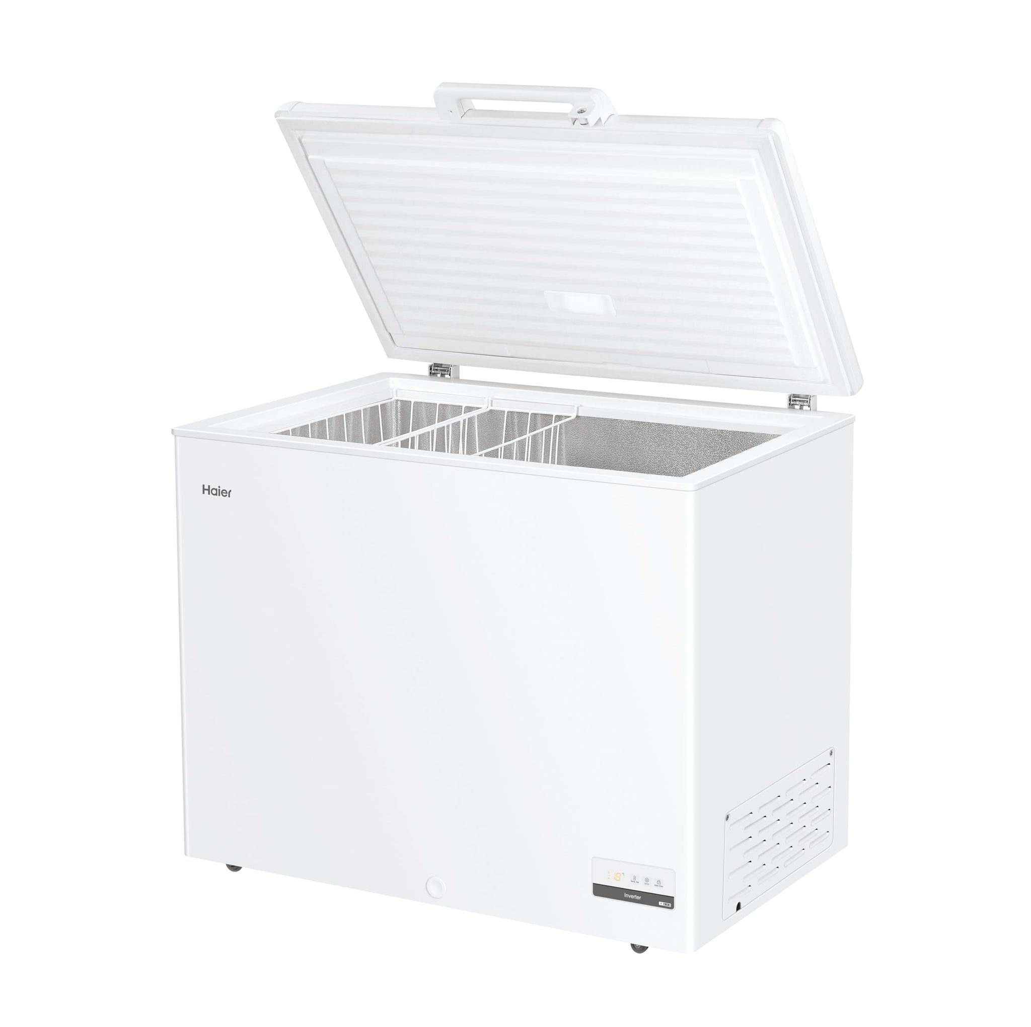 Haier HCE301E Congelatore Orizzontale a Pozzetto, 300 Litri, Temperatura Regolabile, Funzione Fast Freeze, Silenzioso, Libera Installazione, 111x62x84,5cm, Bianco