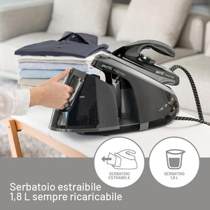 Imetec Energy Vapor, Ferro da Stiro con Generatore di Vapore, 6.5 BAR Pump, Colpo Vapore 400 g, 2400 W, Piastra Fluid Ceramic, Bloccaferro, Autospegnimento, Dispositivo di Pulizia, Tecnologia ECO