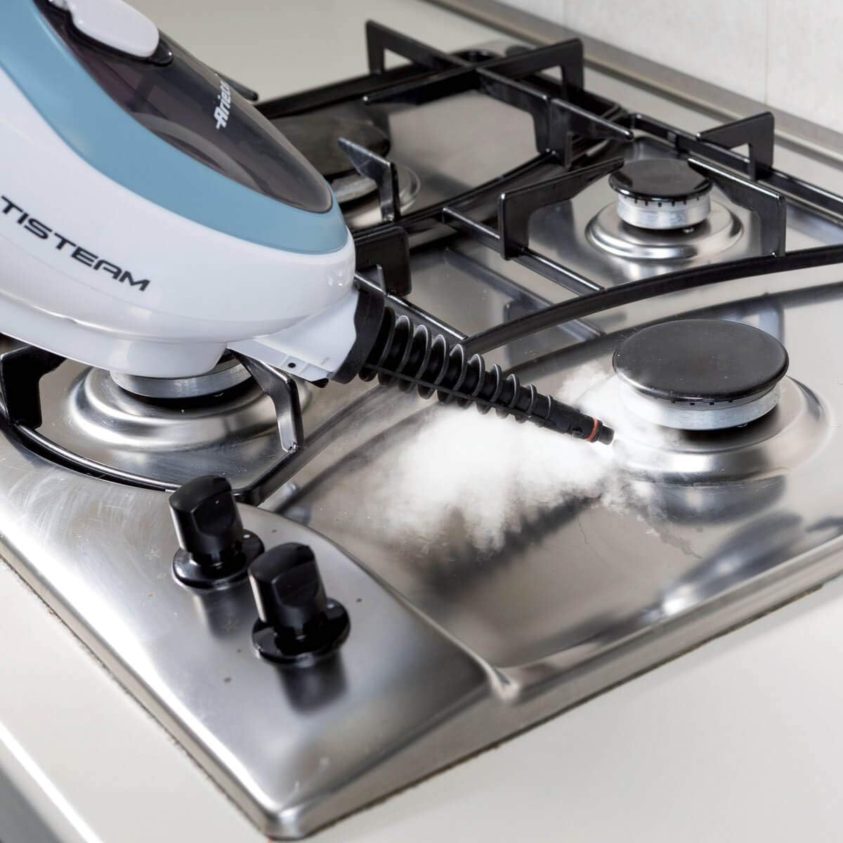 Ariete 4169 Steam Mop Scopa Lavapavimenti a Vapore con Manico Pieghevole, 1500W, Bianco e Azzurro