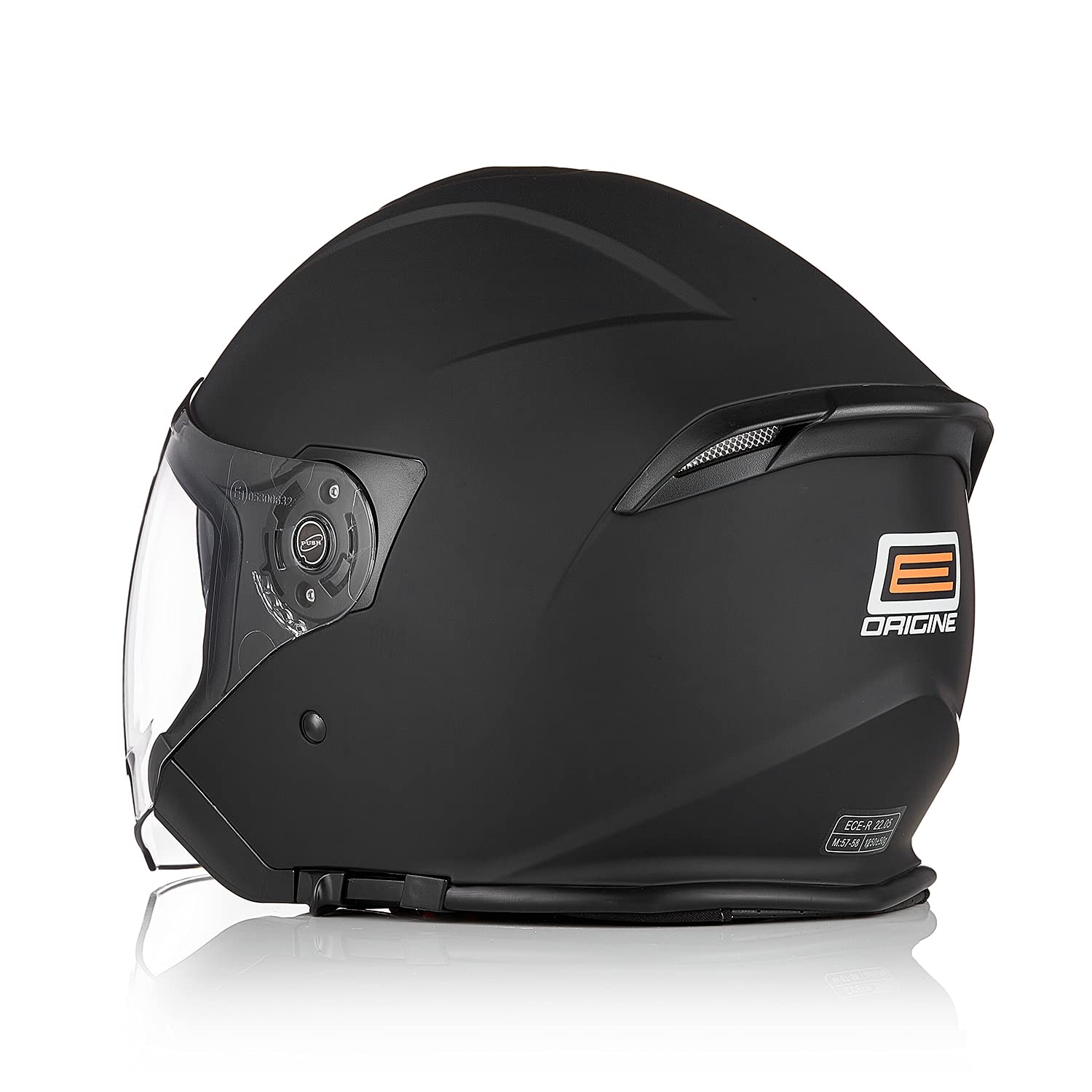 ORIGINE Casco Jet Moto 3/4 Aperto con Doppia Visiera Adatto per Scooter Omologato ECE