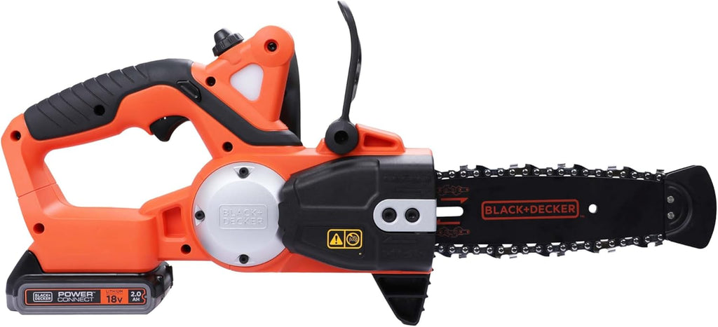 BLACK+DECKER, Elettrosega A Batteria Litio, Fino A 20 Cm Di Taglio, 18 V, 2.0 Ah, Nero Arancione. GKC1820L20-QW