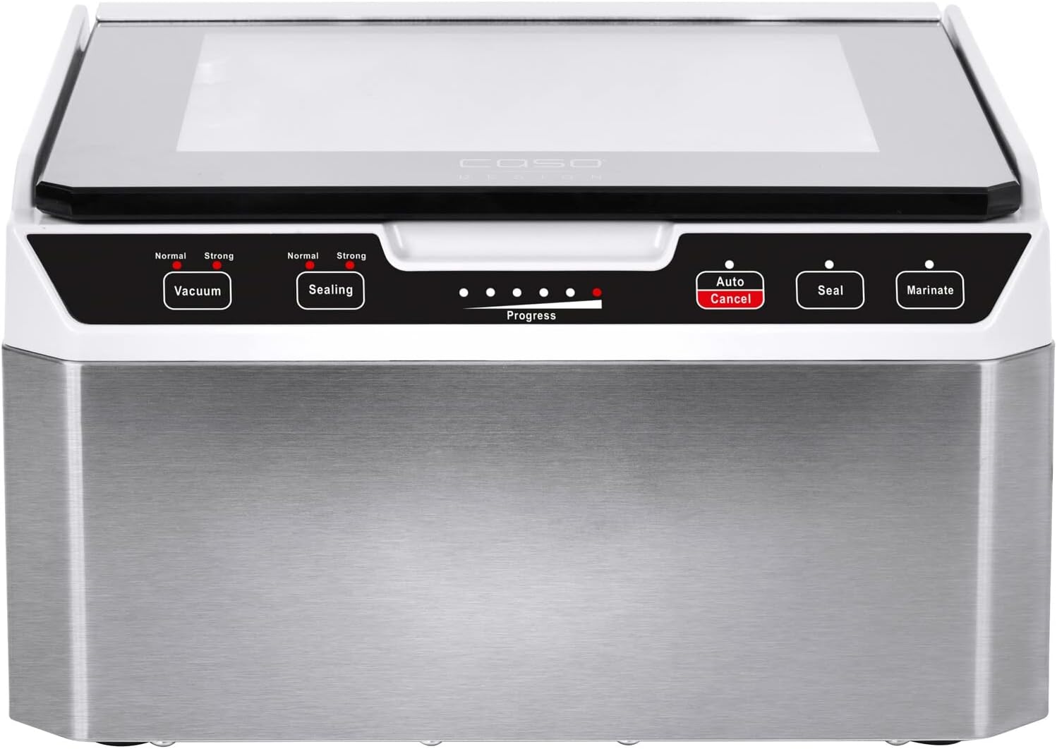 Caso VacuChef 40 1417 - Macchina per sottovuoto in acciaio INOX, 3 l, 70 litri/minuto, doppia saldatura, tempo di aspirazione e saldatura regolabile