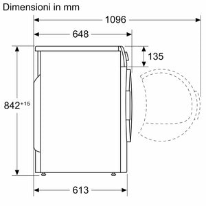 Bosch WQG24108IT Serie 6, Asciugatrice a pompa di calore, capacità 9 kg, EasyClean: i filtri per la lanugine, Cestello Lana, Mezzo carico, Programma Rapido