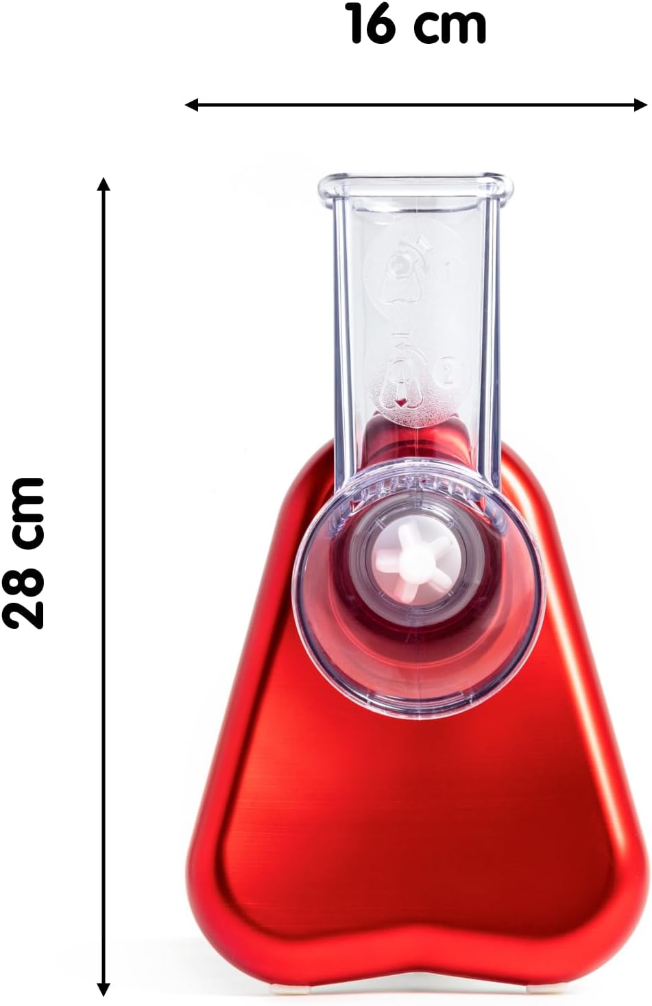Moulinex DJ755G10 Fresh Express Plus Affettatutto Grattugia Elettrico, 5 Funzioni di Taglio, 200 W, 1 L, 1 Decibel, Plastica, Rosso