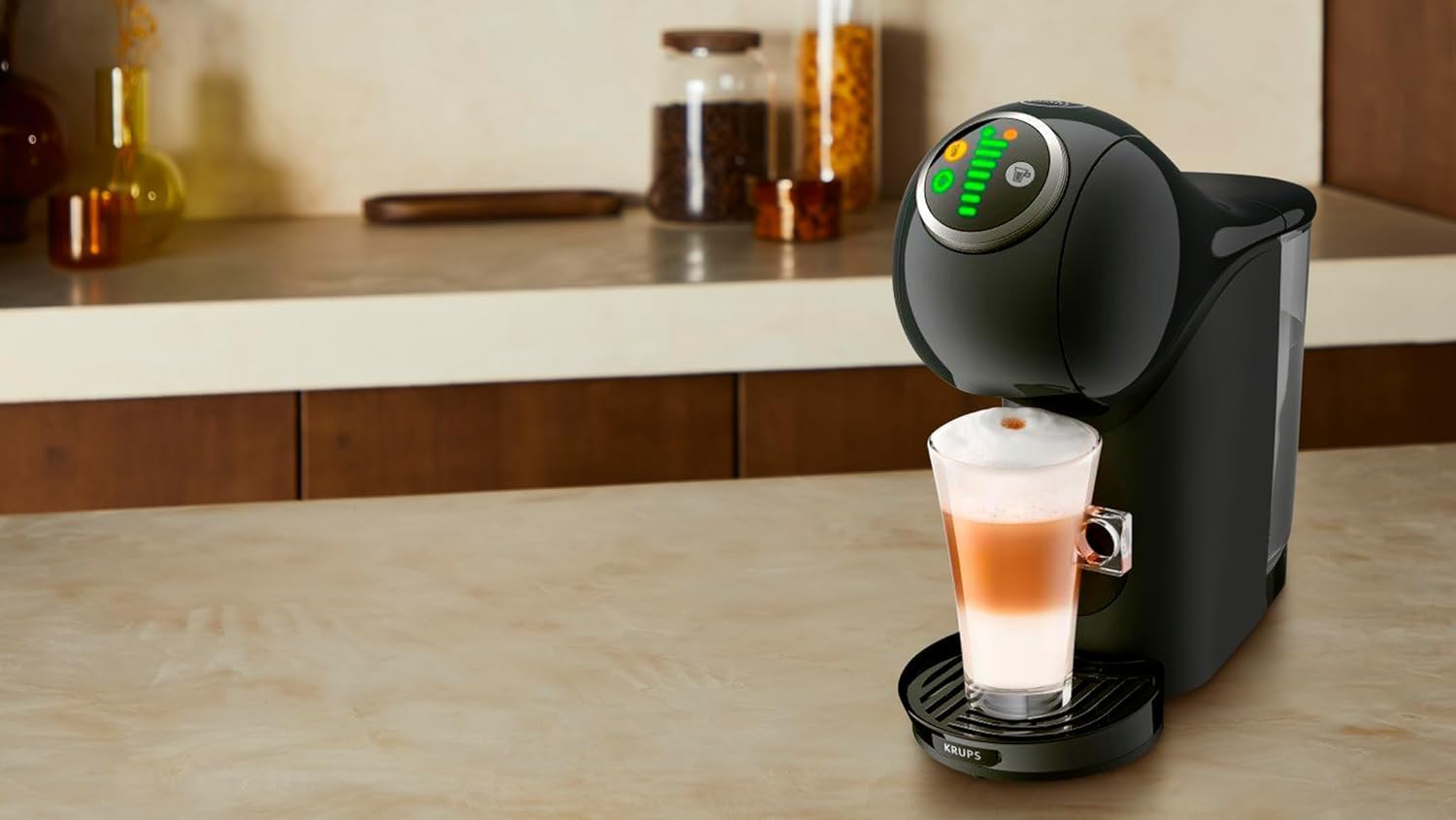 NESCAFÉ DOLCE GUSTO Krups Genio S Plus, Macchina per Caffè Espresso e Altre bevande in capsula, Automatica, Cosmic Grey
