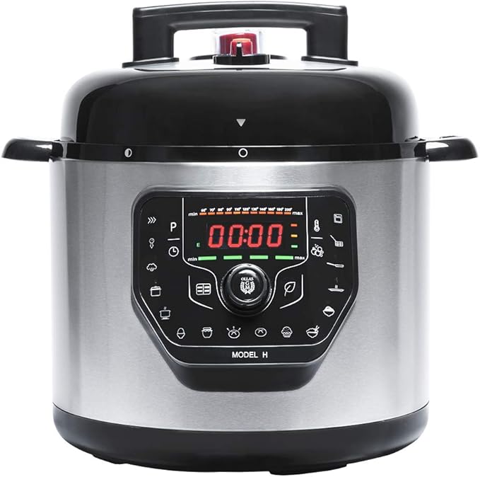 Cecotec Fornello Programmabile GM Modello H. 24 Ore, Capacità 6 Litri, Coperchio Pieghevole, Sistema Di Cottura Intelligente, 11 Temperature, 5 Pressioni, Temperatura Regolabile, Pressione Regolabile.
