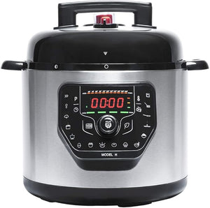 Cecotec Fornello Programmabile GM Modello H. 24 Ore, Capacità 6 Litri, Coperchio Pieghevole, Sistema Di Cottura Intelligente, 11 Temperature, 5 Pressioni, Temperatura Regolabile, Pressione Regolabile.