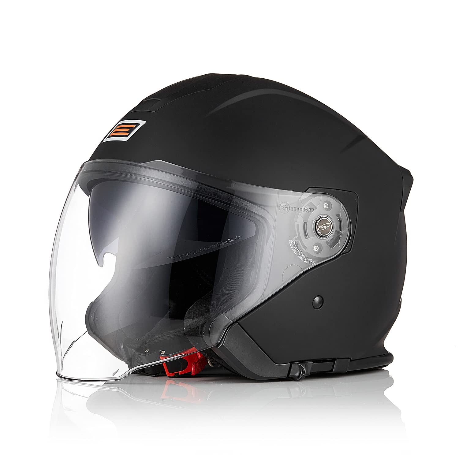 ORIGINE Casco Jet Moto 3/4 Aperto con Doppia Visiera Adatto per Scooter Omologato ECE