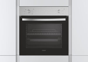Candy FCS 100 X/E Forno Elettrico da Incasso, Statico, Capacità 70 Litri, Funzione Grill, 4 Programmi, 56.8x59.5x59.5 cm, Inox, Classe A