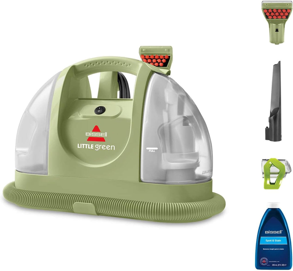 BISSELL Little Green, Lavatappeti, Lavatappezzeria per Macchie Quotidiane e Sporco, Lava Tappezzeria per Tappeti, Auto, Pulisci Divani, Moquette, Materassi e Altro, Potente Motore da 340W, 4098N