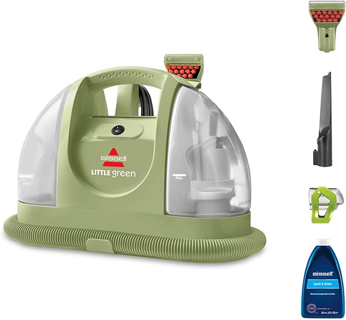 BISSELL Little Green, Lavatappeti, Lavatappezzeria per Macchie Quotidiane e Sporco, Lava Tappezzeria per Tappeti, Auto, Pulisci Divani, Moquette, Materassi e Altro, Potente Motore da 340W, 4098N