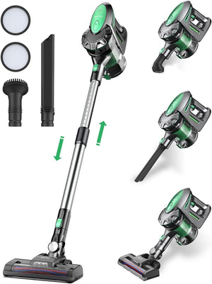 Vactidy Aspirapolvere Senza Fili V8,25KPa Scopa Elettrica Senza Fili Potente 4 in 1, Aspirapolvere Portatile Ultra-leggero, Autonomia 35 Min con Batteria Rimovibile