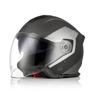 ORIGINE Casco Jet Moto 3/4 Aperto con Doppia Visiera Adatto per Scooter Omologato ECE
