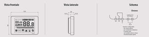 VEMER VE451100 CHRONOS BATTERIA - Cronotermostato Digitale da Parete, Display Touch Screen, Programmazione Settimanale, Alimentazione Batteria, Bianco
