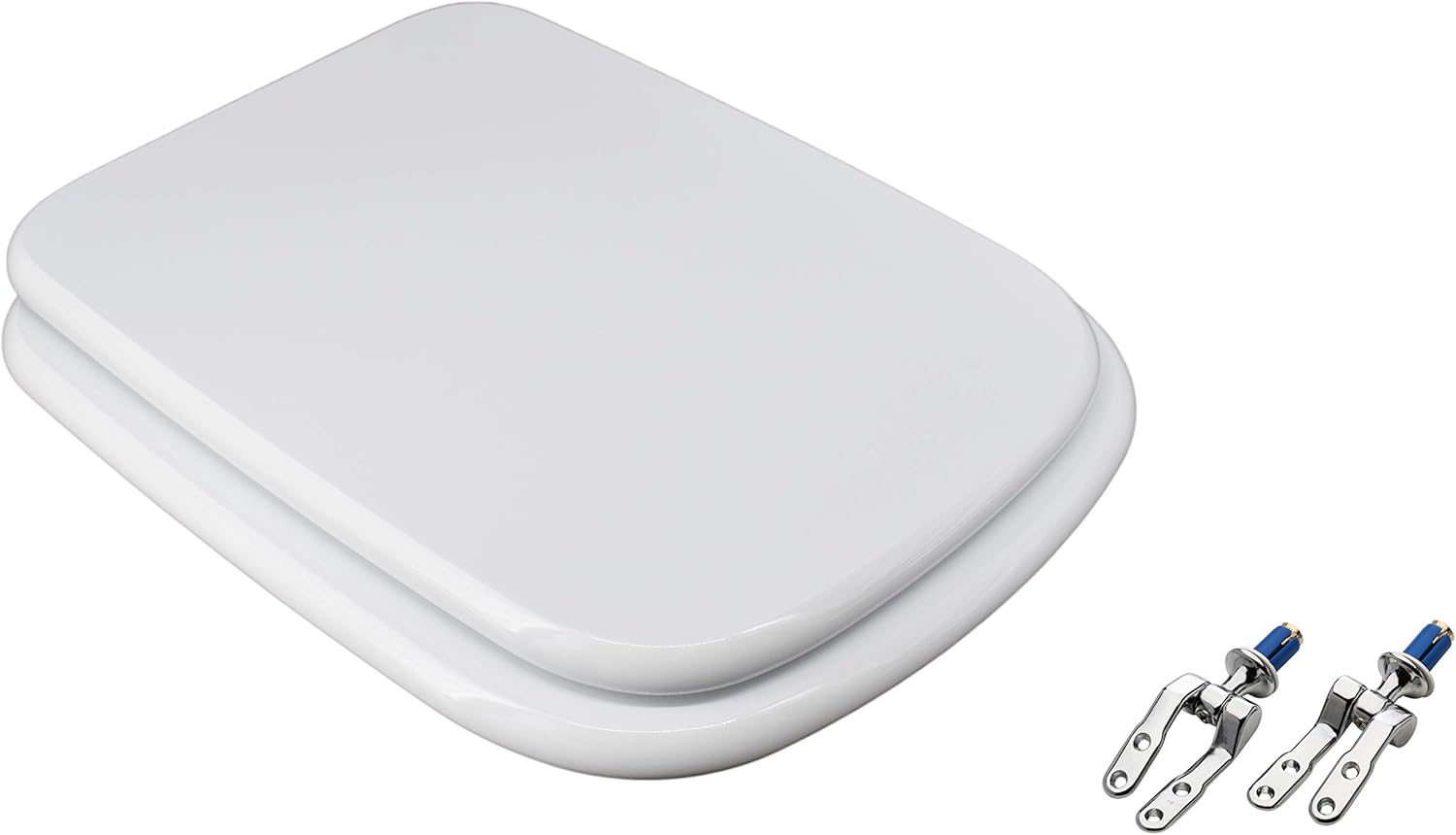 Si Dolomite EM804 Sedile Copriwater Dedicato, MDF, Bianco Lucido, 44 x 36 x 4 cm