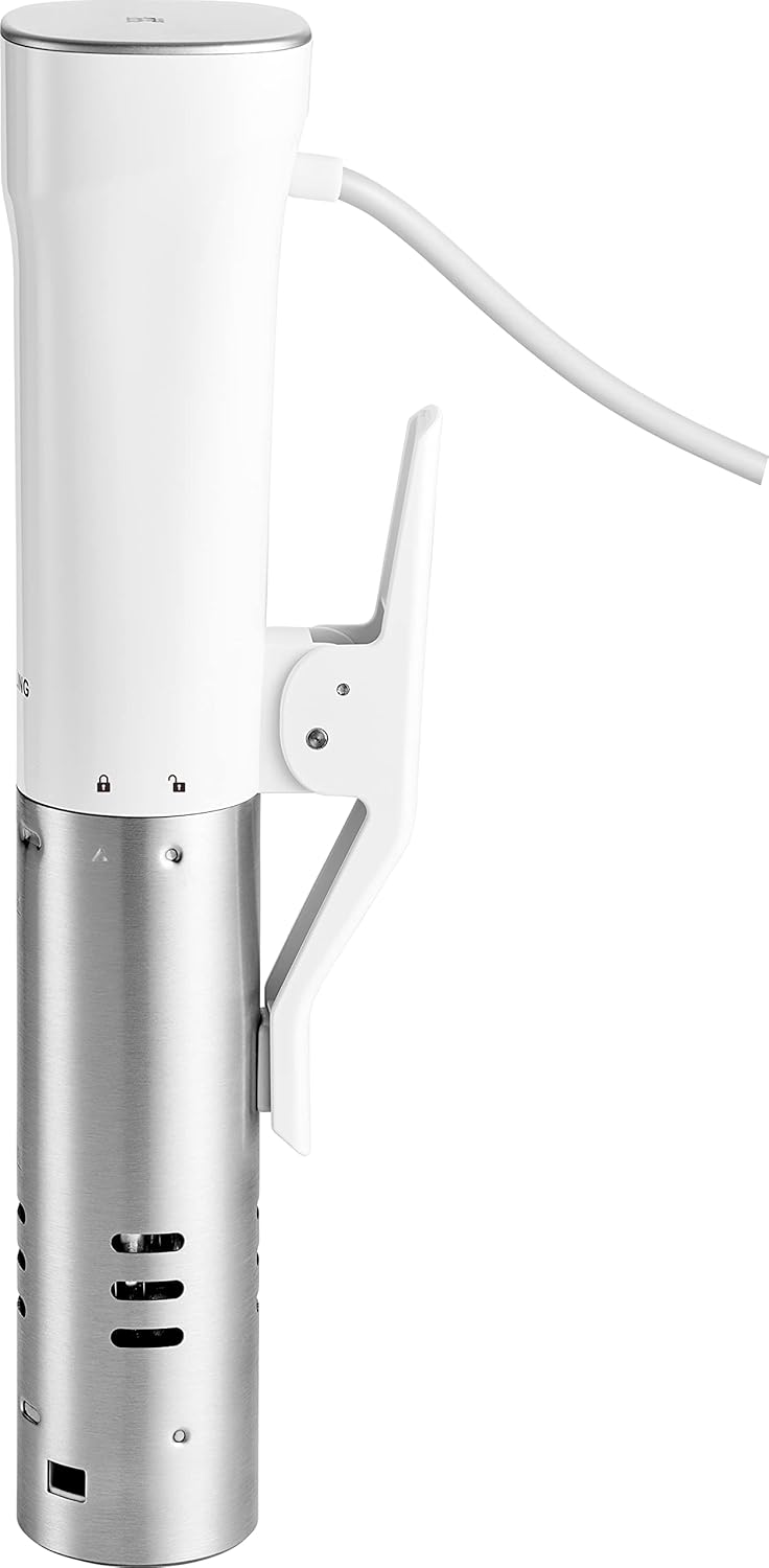 ZWILLING ENFINIGY Sous-vide stick, con intuitivo display touch, impostazione precisa della temperatura, stabilità della temperatura, bianco